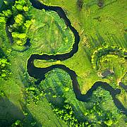 Grüne Landschaft aus der Vogelperspektive