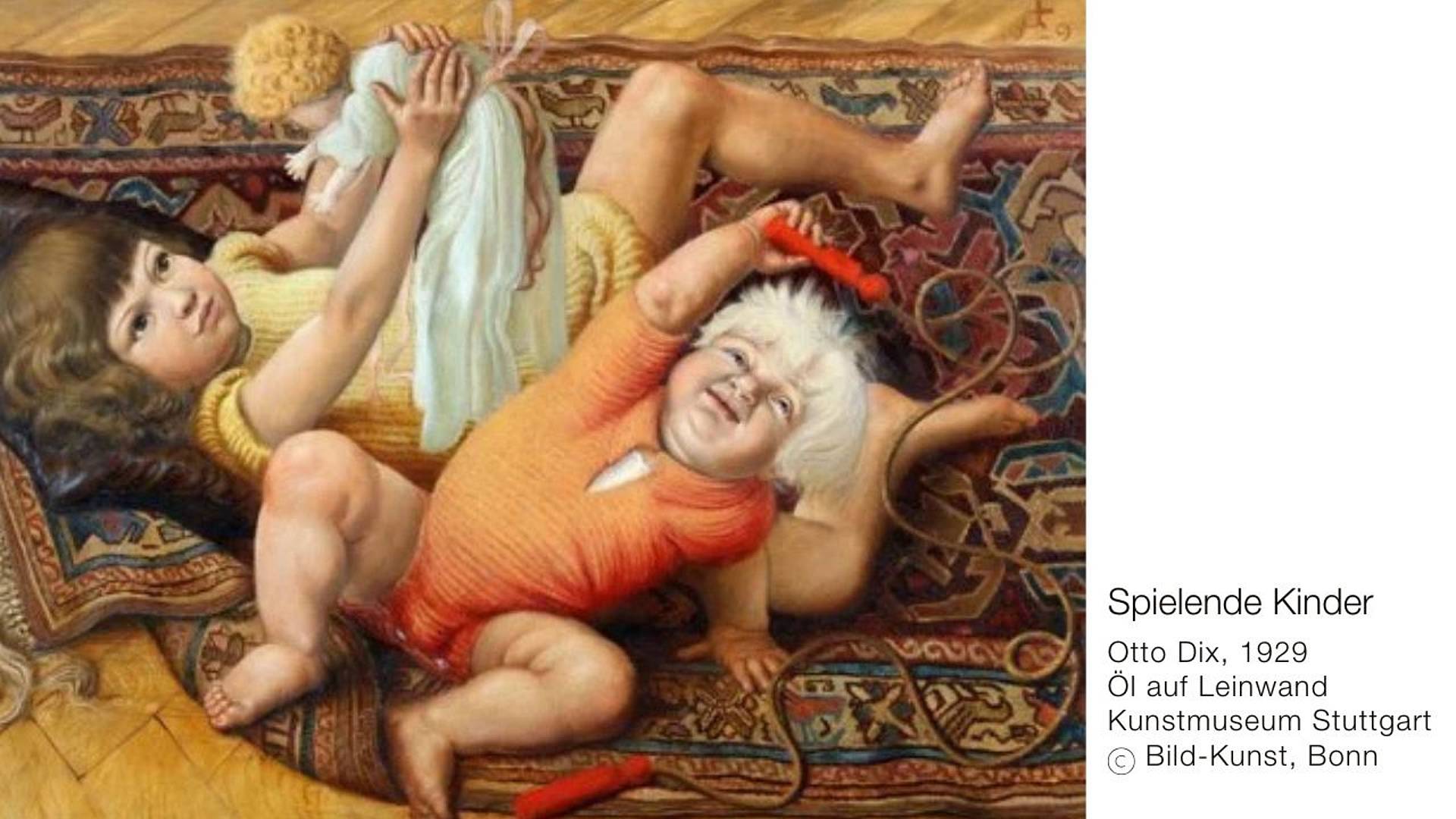 Kunstwerk von spielenden Kindern