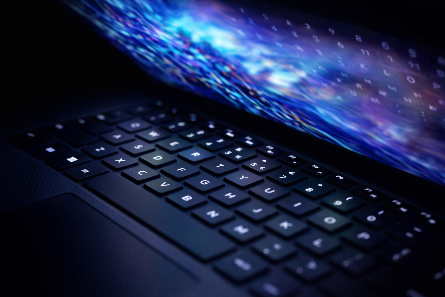 Laptop-Tastatur in Nahaufnahme