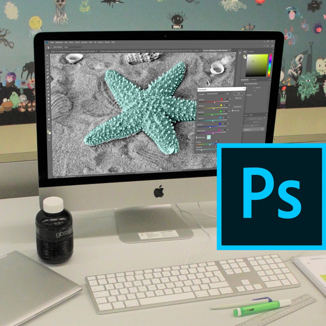 Bildschirm mit Adobe Programm