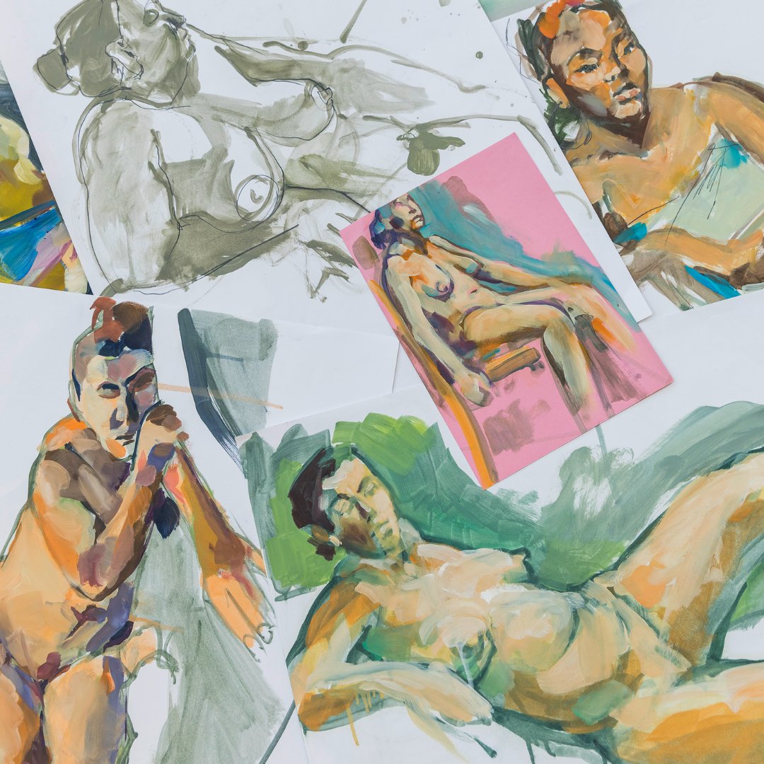 Collage von verschiedenen Aktbildern